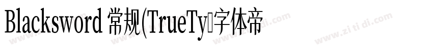 Blacksword 常规(TrueTy字体转换